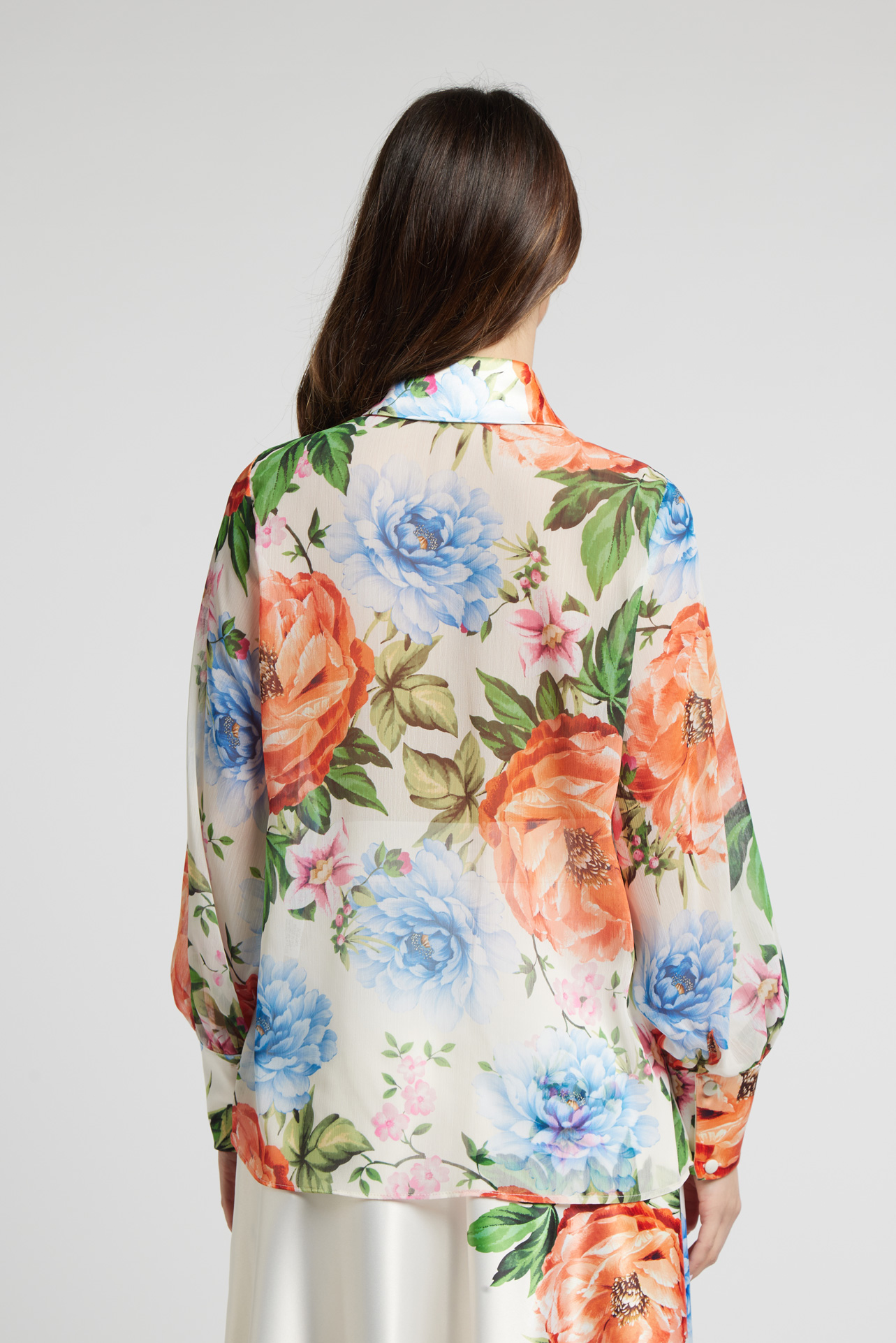 Sarah Chole 27017 camicia donna fantasia creponne