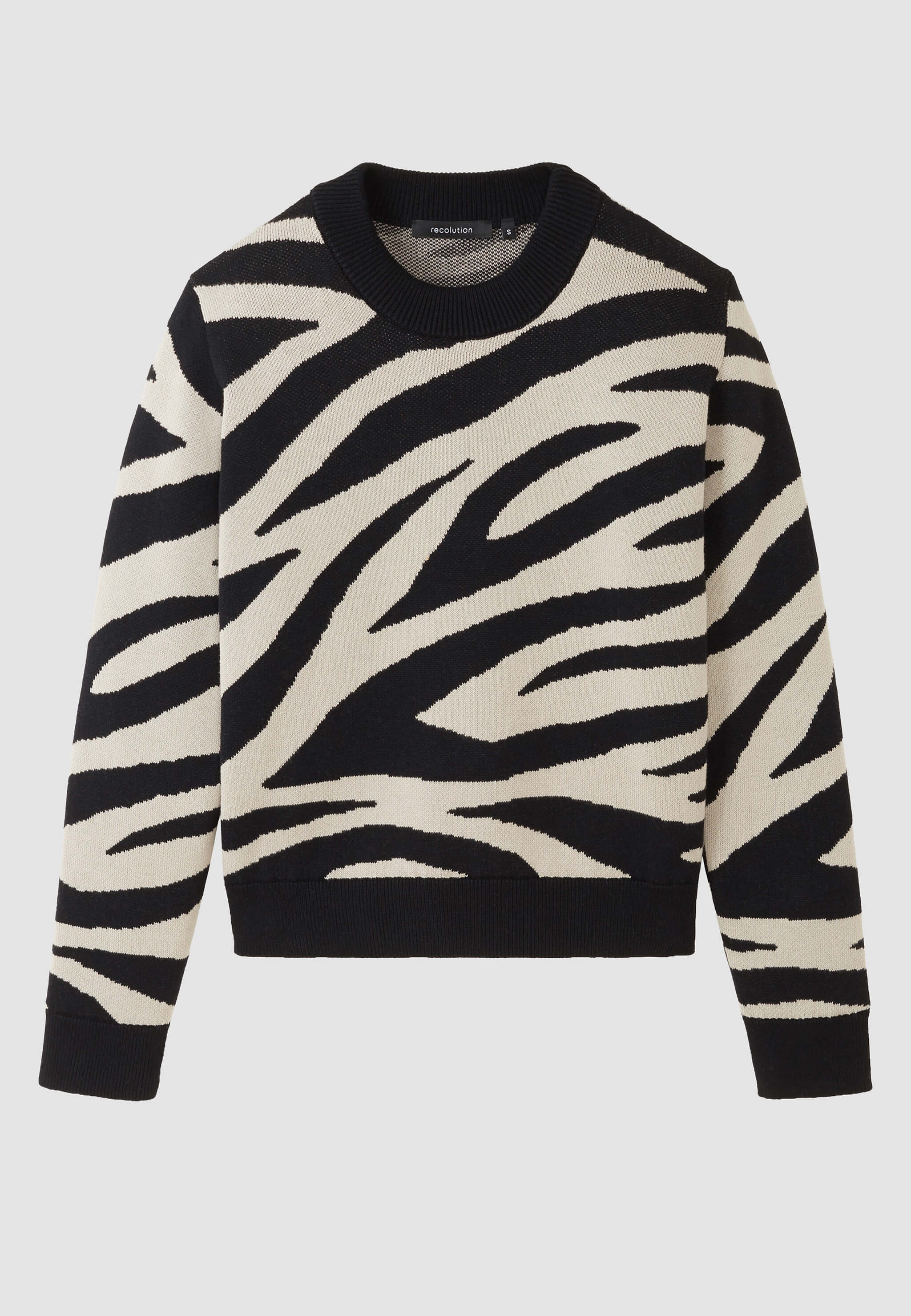 Recolution Pistia Zebra pullover nero jacquard