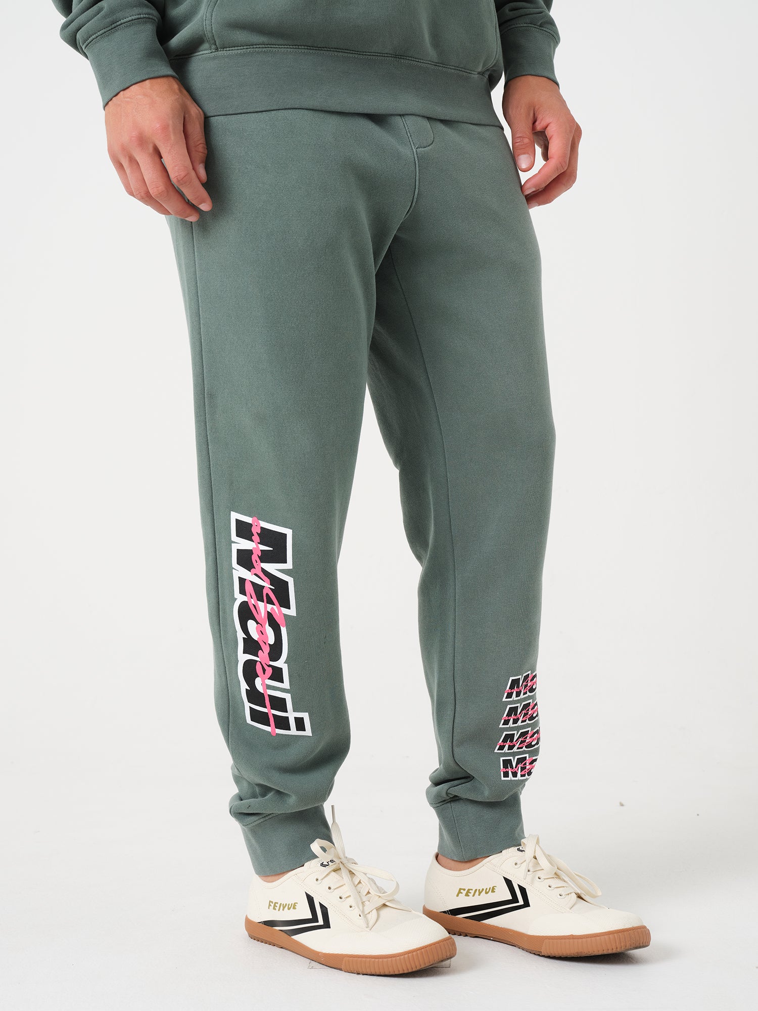 Maui and Sons Speed Pantalone Tuta Verde Alpino in Pile