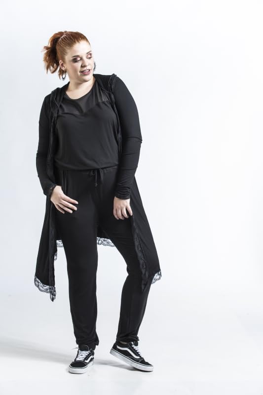 Gothicana by EMP cardigan lungo nero pizzo M