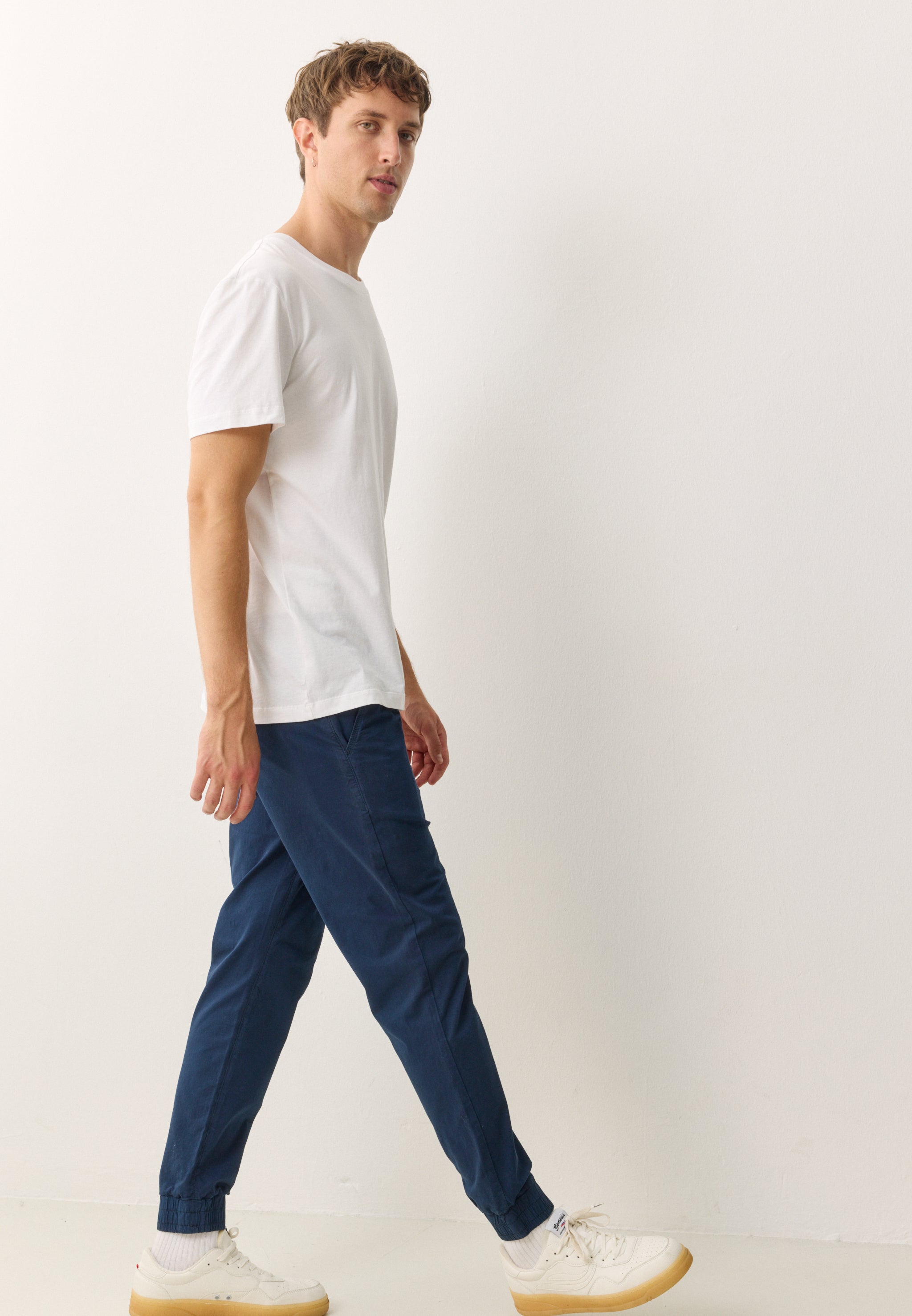Recolution Musa pantalone chino blu navy elastico