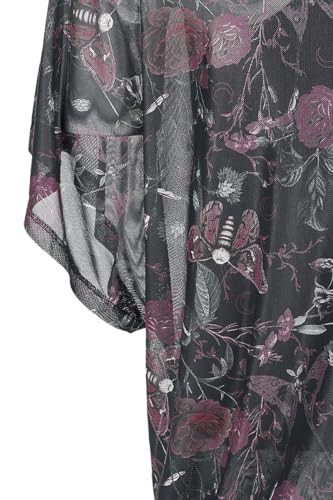 Gothicana by EMP Maglietta Nera Floreale All Over