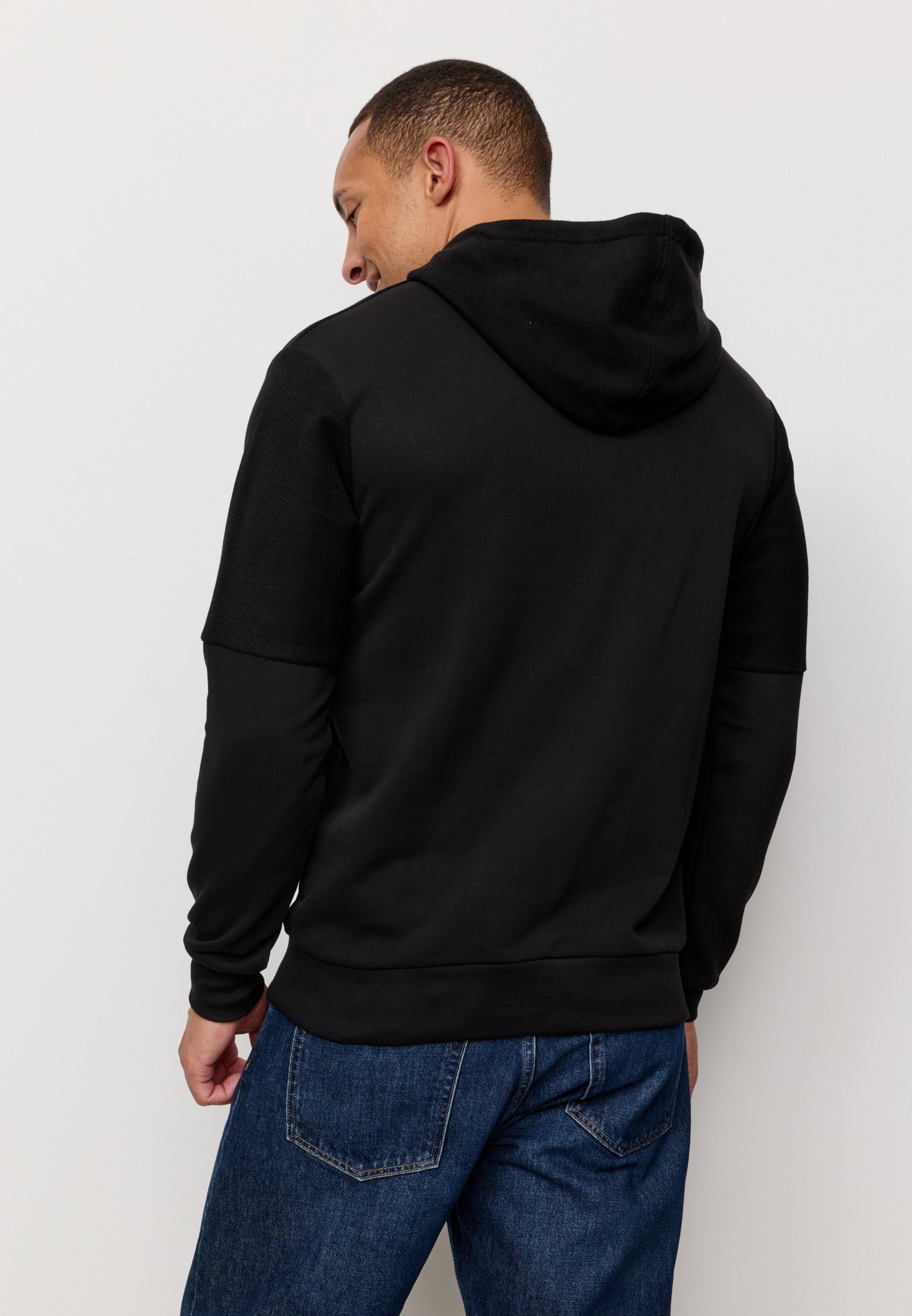 Recolution Ivy felpa cappuccio nera cotone bio