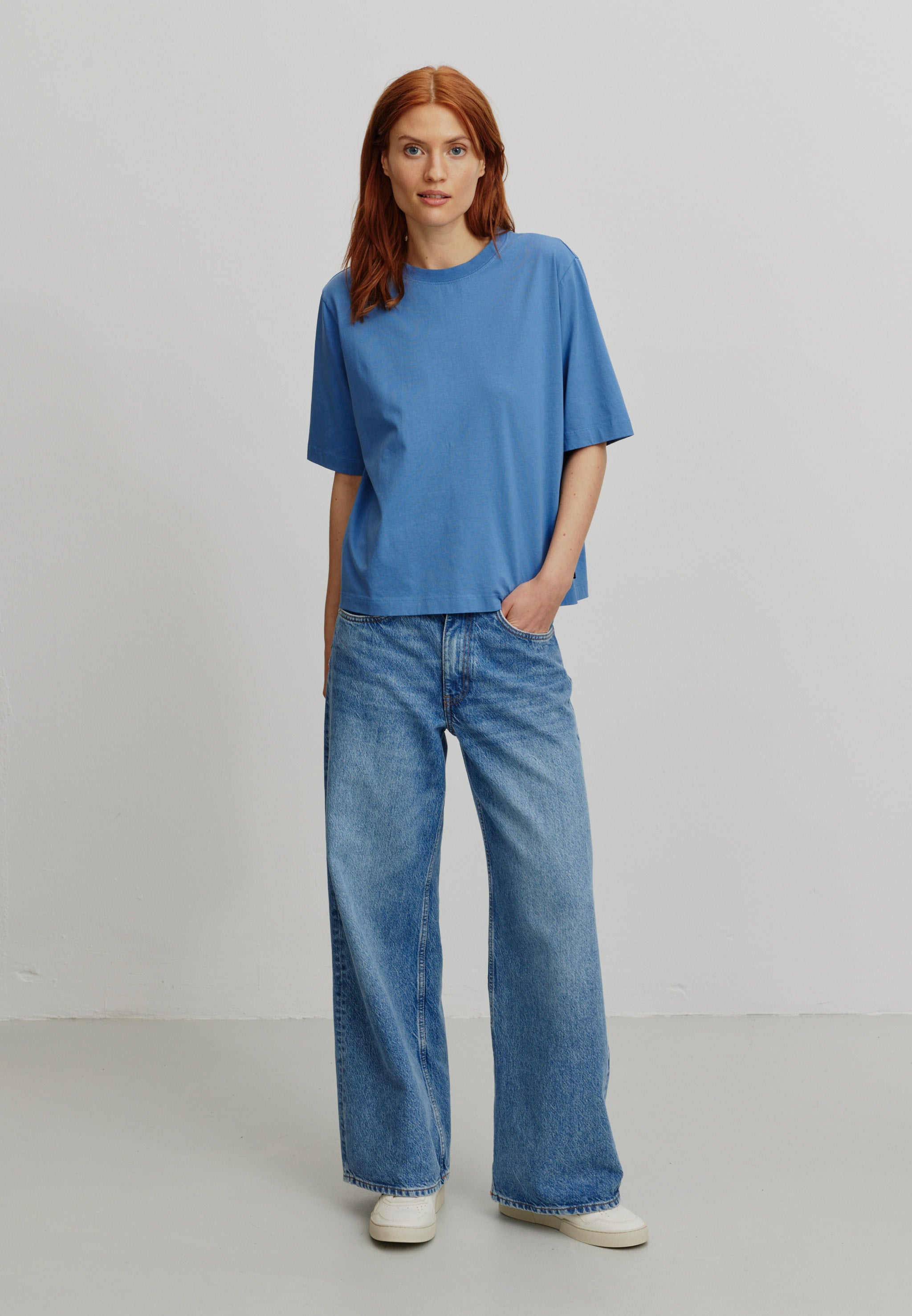 Recolution Azolla t-shirt cotone bio blu elettrico