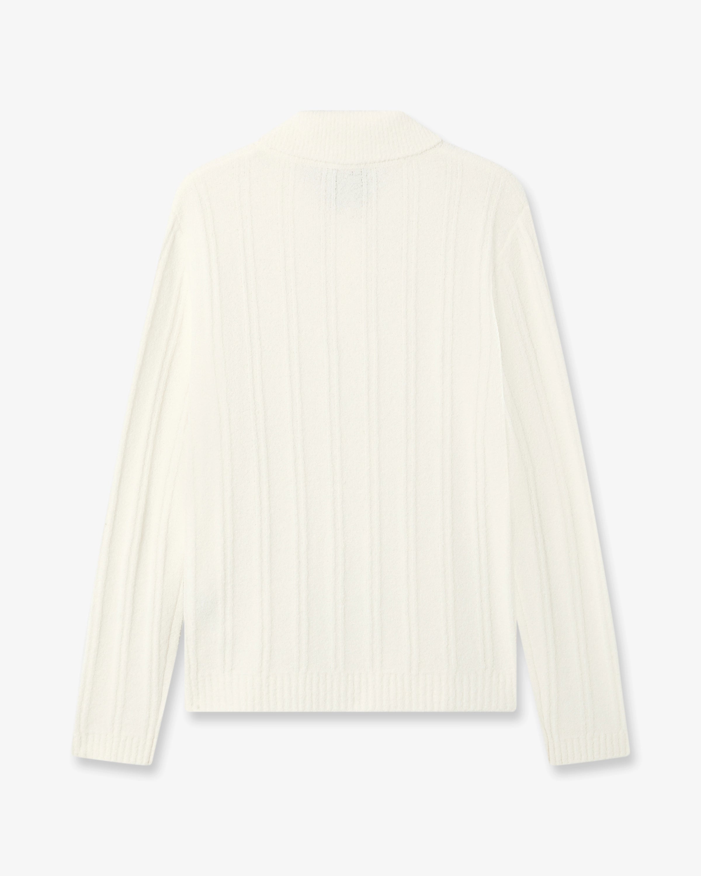 Casablanca Boucle polo manica lunga cotone bianca