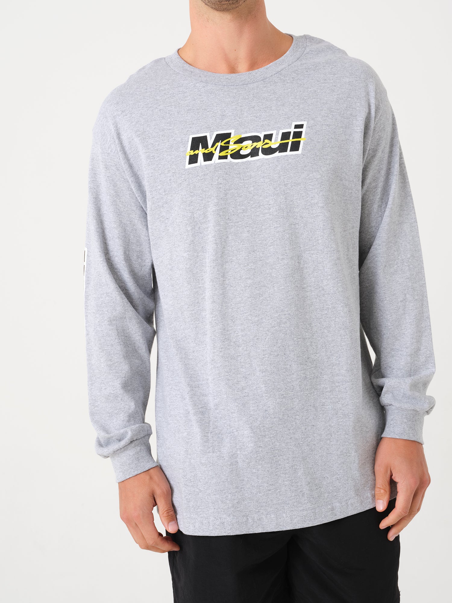 Maui and Sons Speed maglia maniche lunghe grigio sport cotone