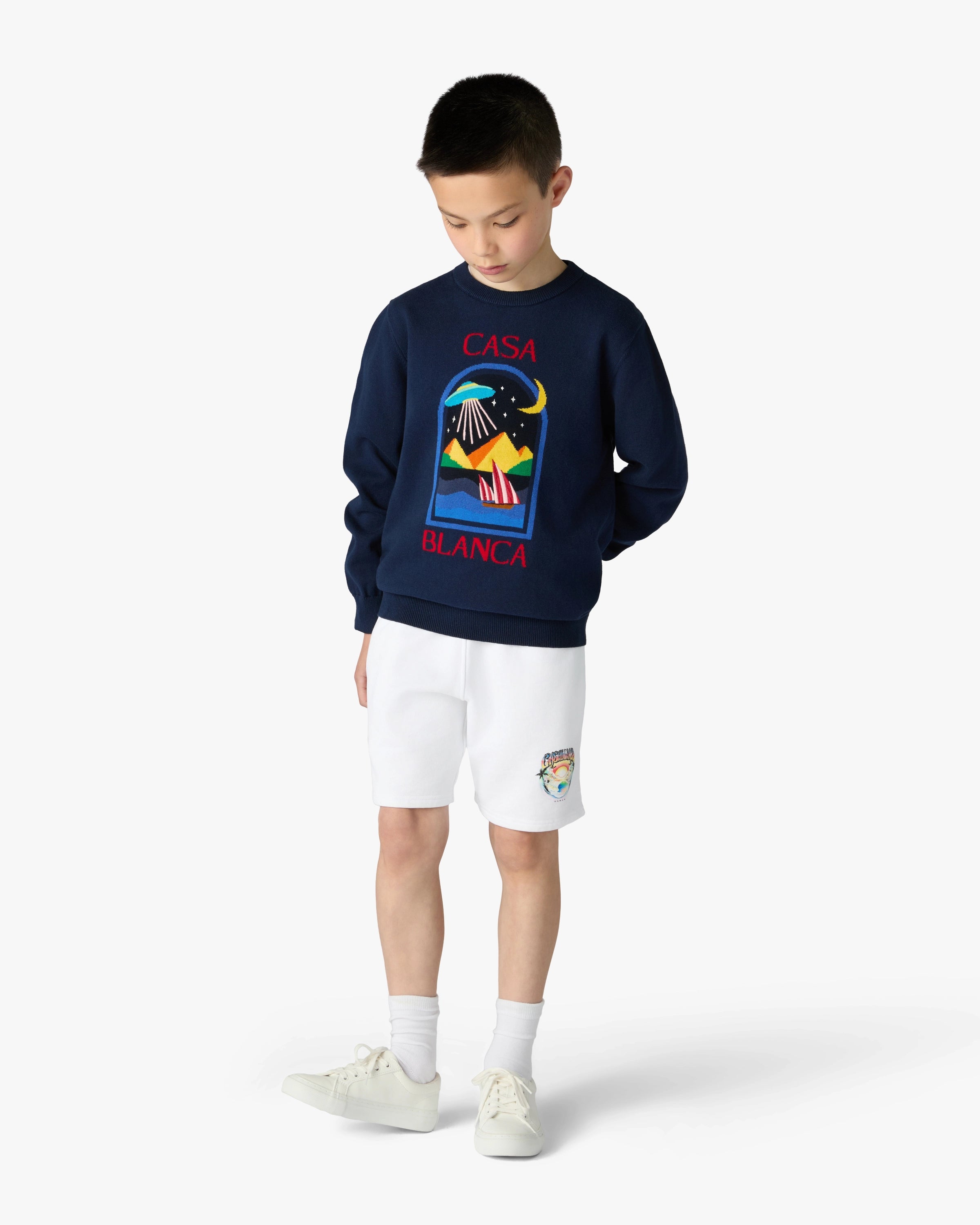 Casablanca Pyramid Abduction maglione bambino nero cotone