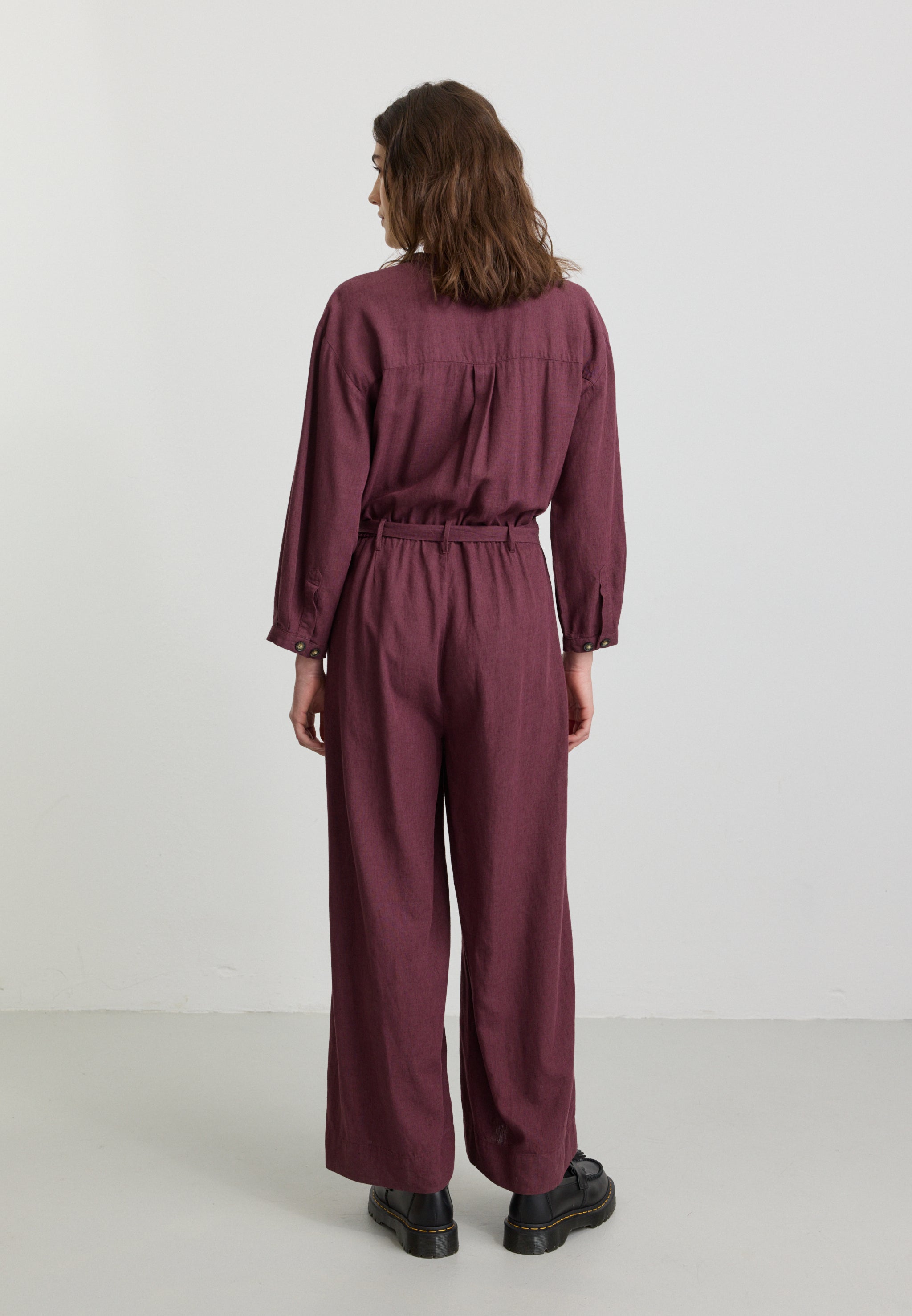 Recolution Filaree tuta dark plum in lino viscosa