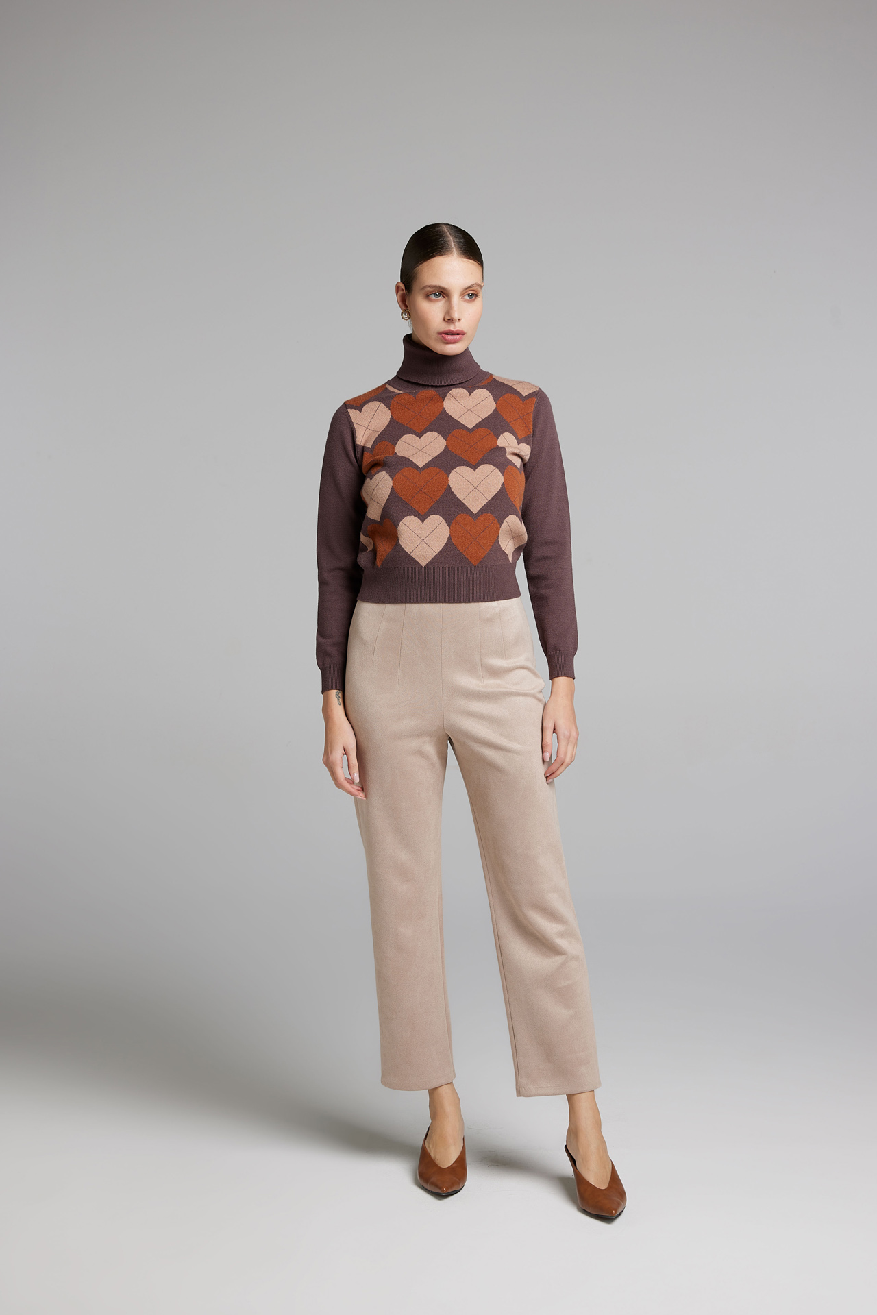 Sarah Chole 28069 pantaloni scuba suede