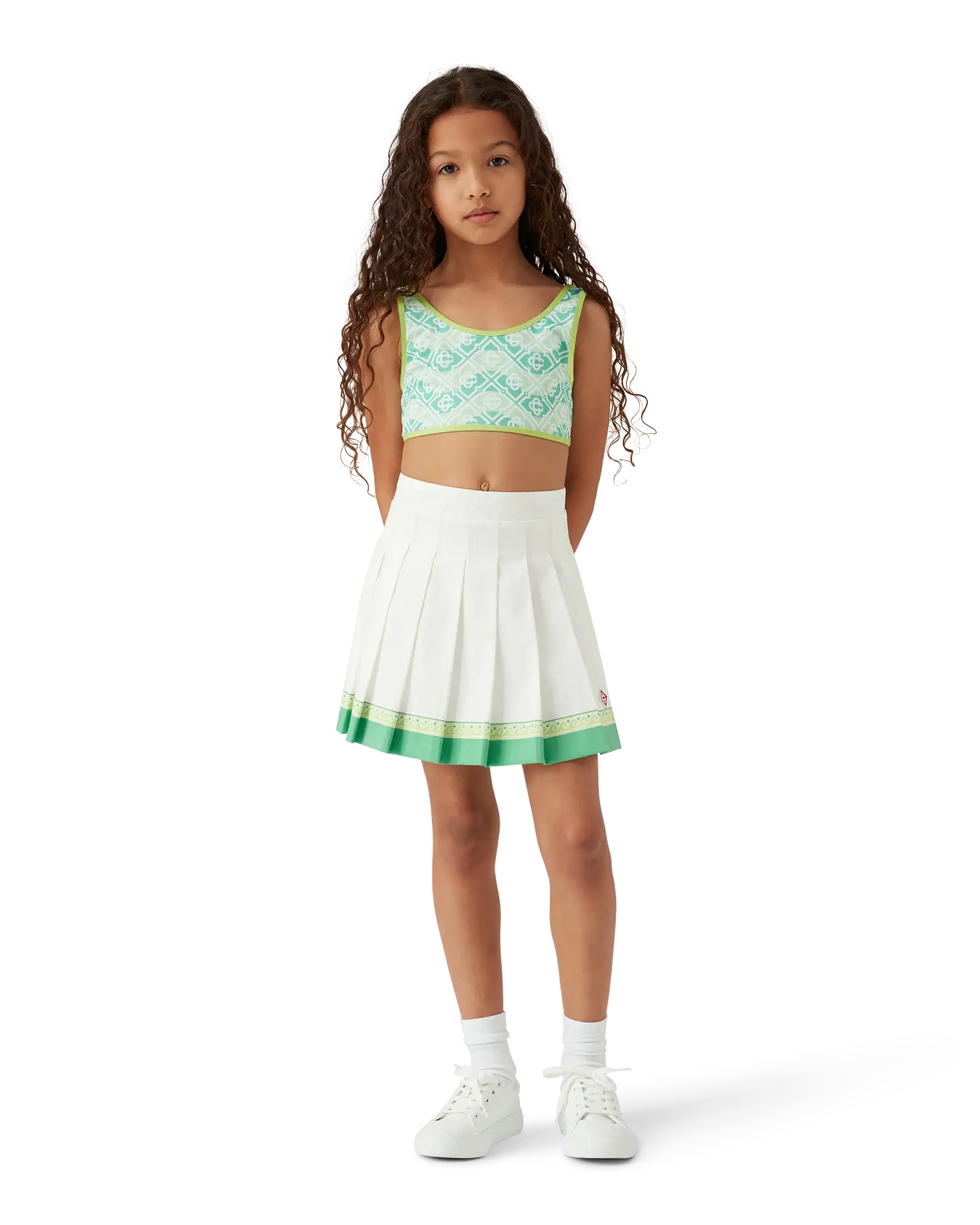 Casablanca Wavy Monogram bikini bimba verde tecnico