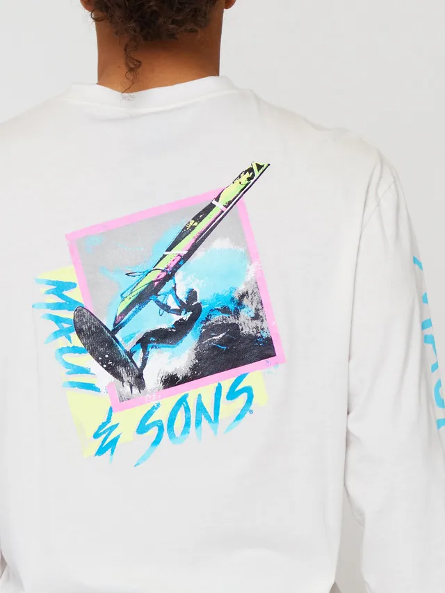 Maui and Sons Windwalker maglia maniche lunghe bianca