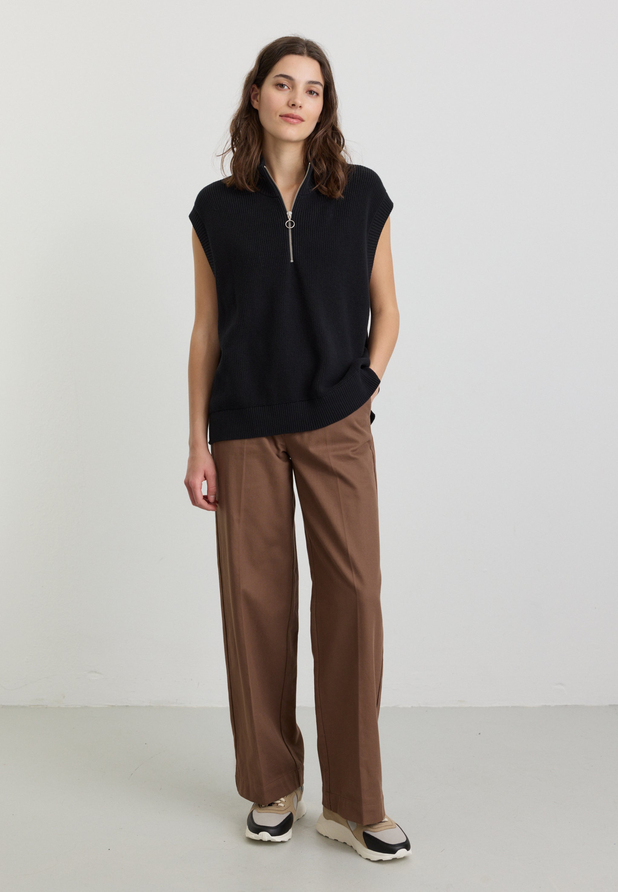 Recolution Ligularia pantaloni marlene marrone bio