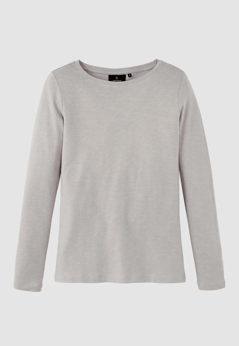 Recolution Iris maglia manica lunga greige cotone bio