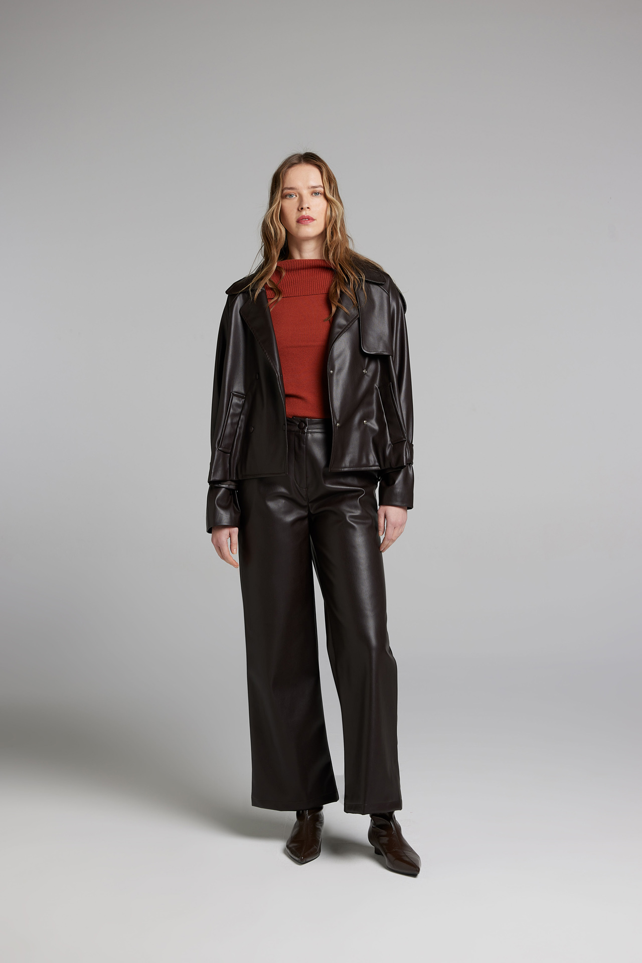 Sarah Chole 26390 Pantalone Effetto Pelle TU