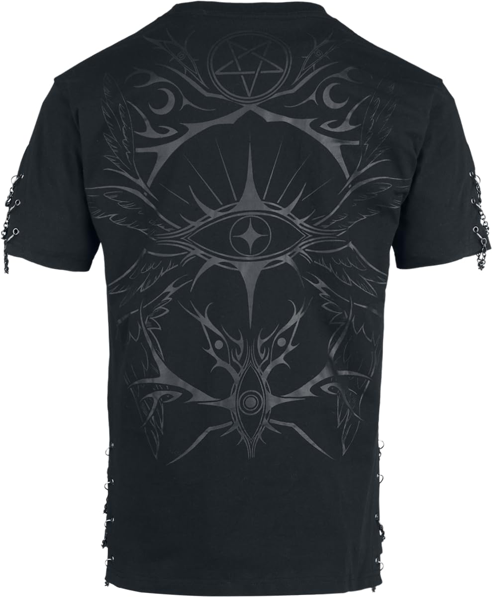 Gothicana The Void t-shirt nera uomo L cotone gotico