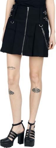 Gothicana by EMP Gonna Corta Nera Catena Staccabile