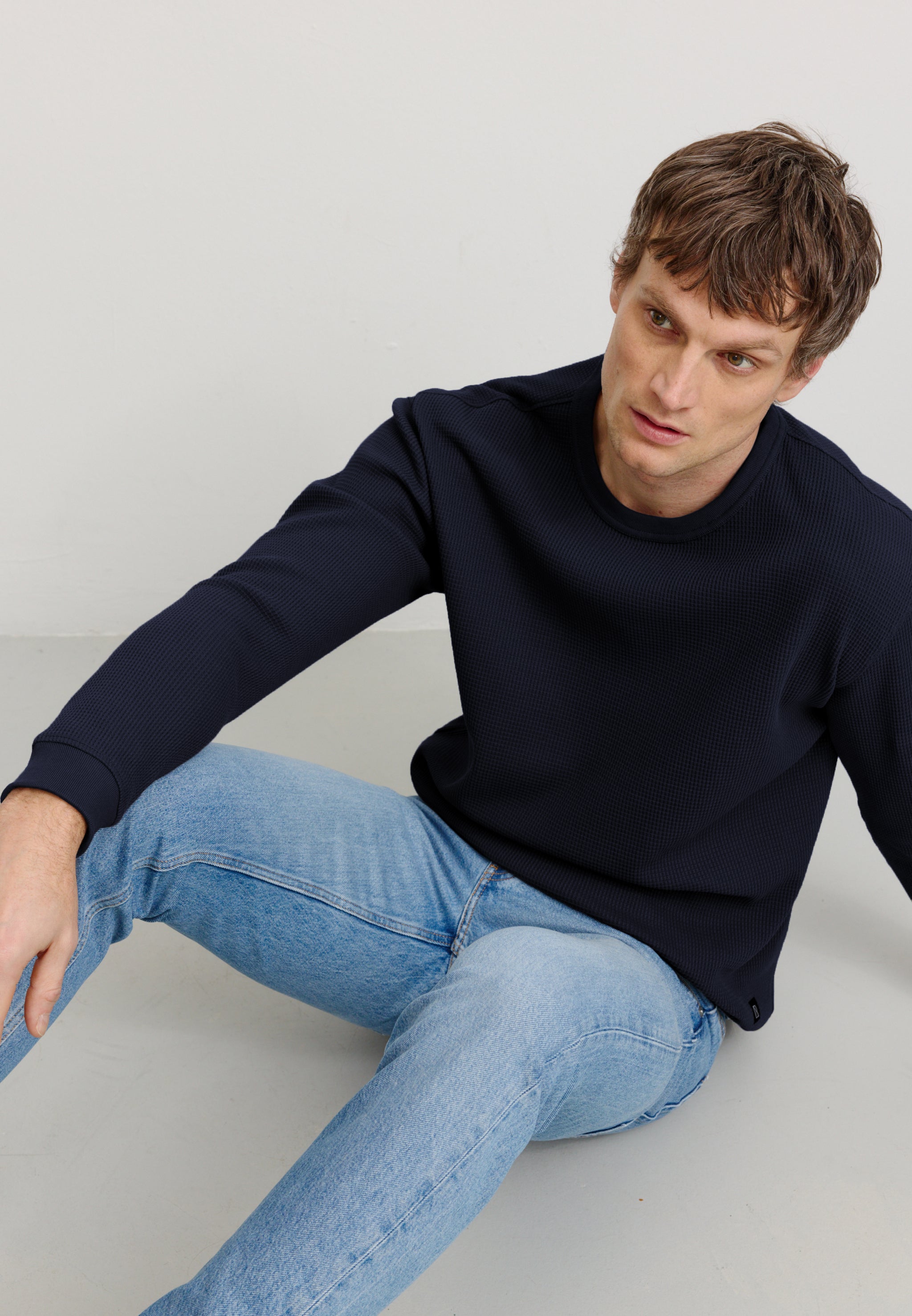 Recolution Larkspur longsleeve cotone bio blu navy