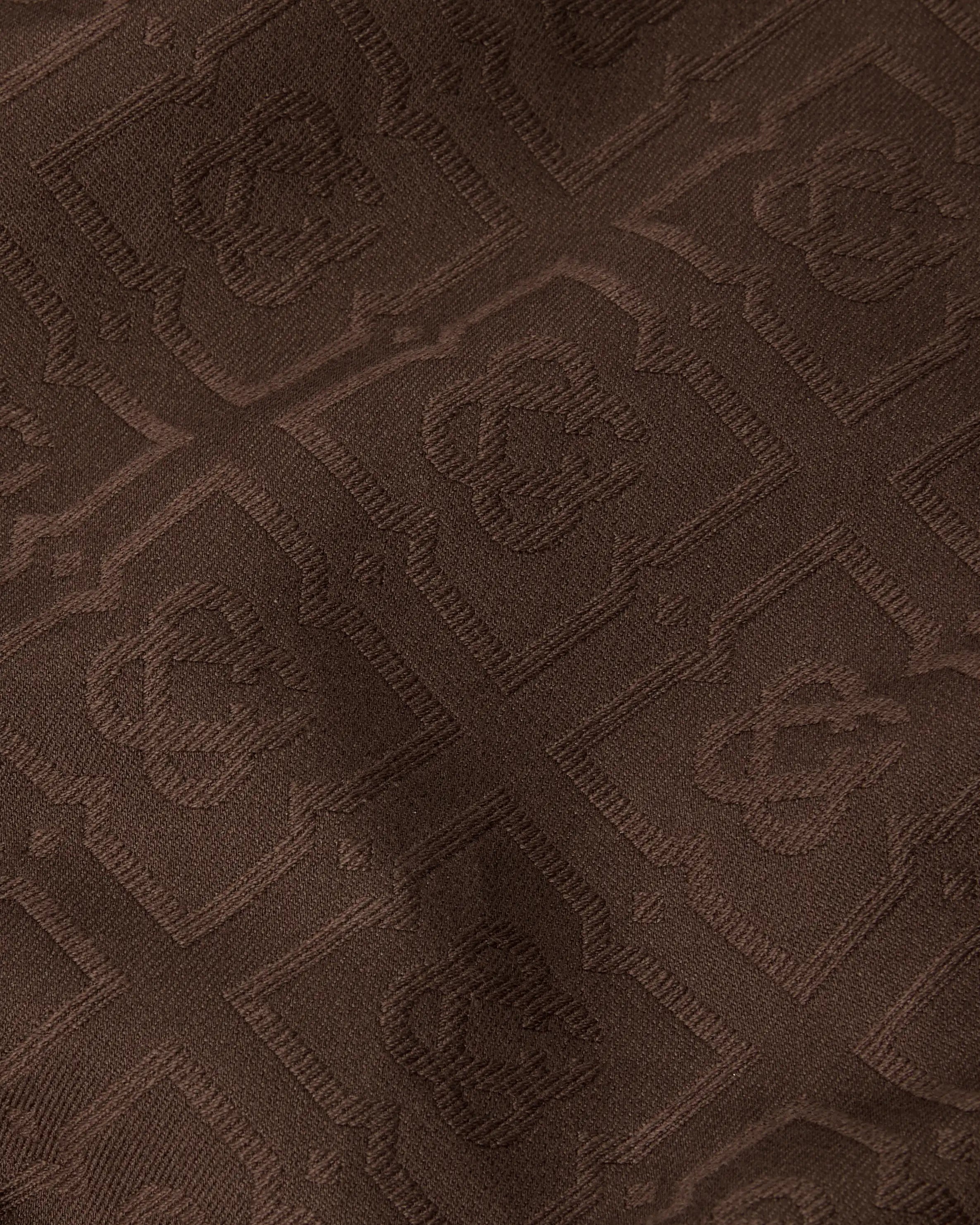 Casablanca Monogram abito midi marrone maniche corte