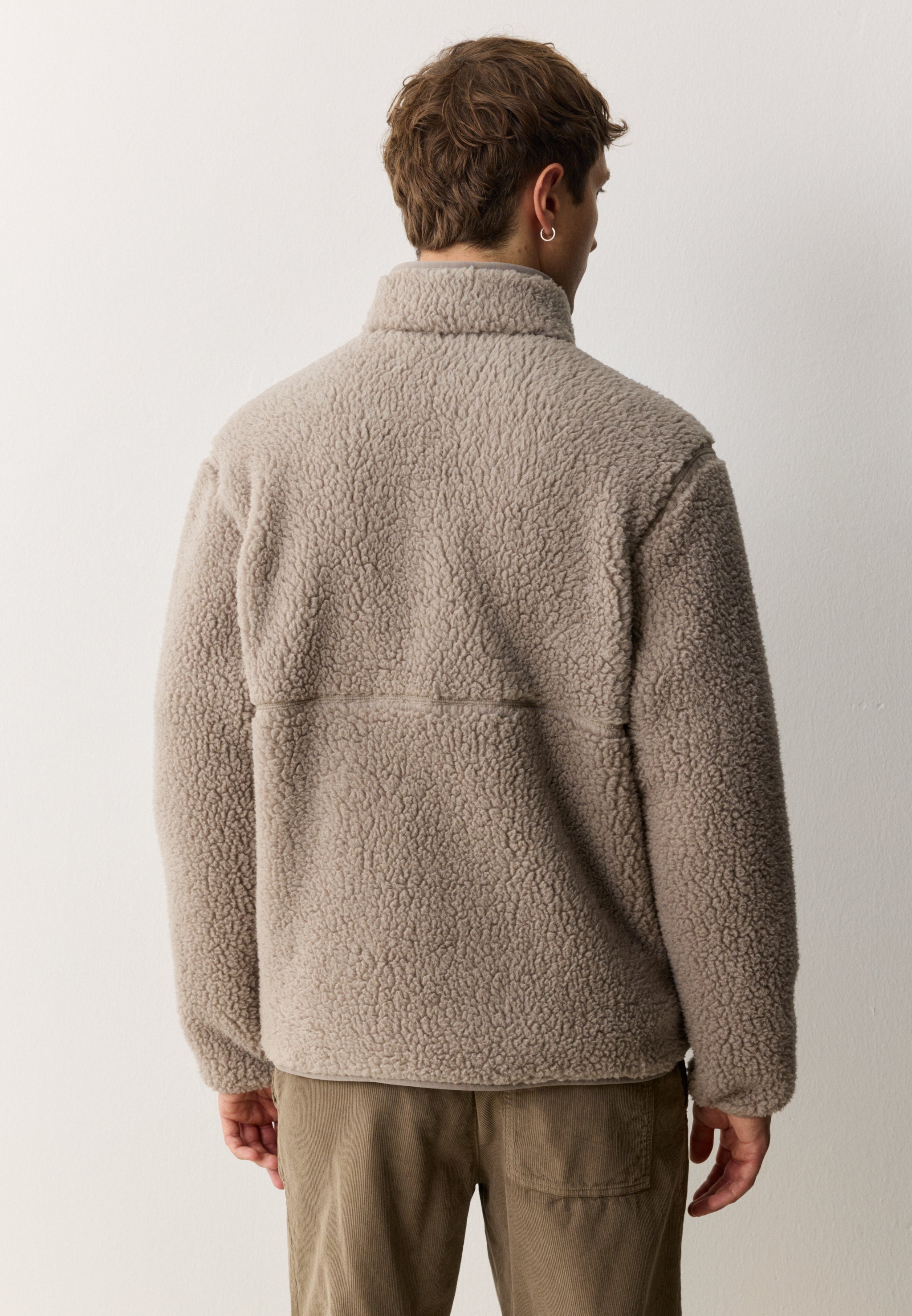 Recolution SPINDLE giacca pile marrone teddy