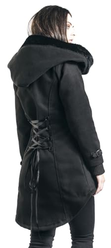 Gothicana by EMP giacca invernale nera con lacci