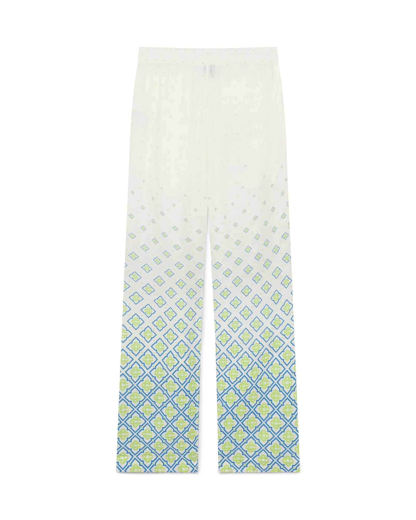 Casablanca Degrade Monogram pantaloni bianchi lino