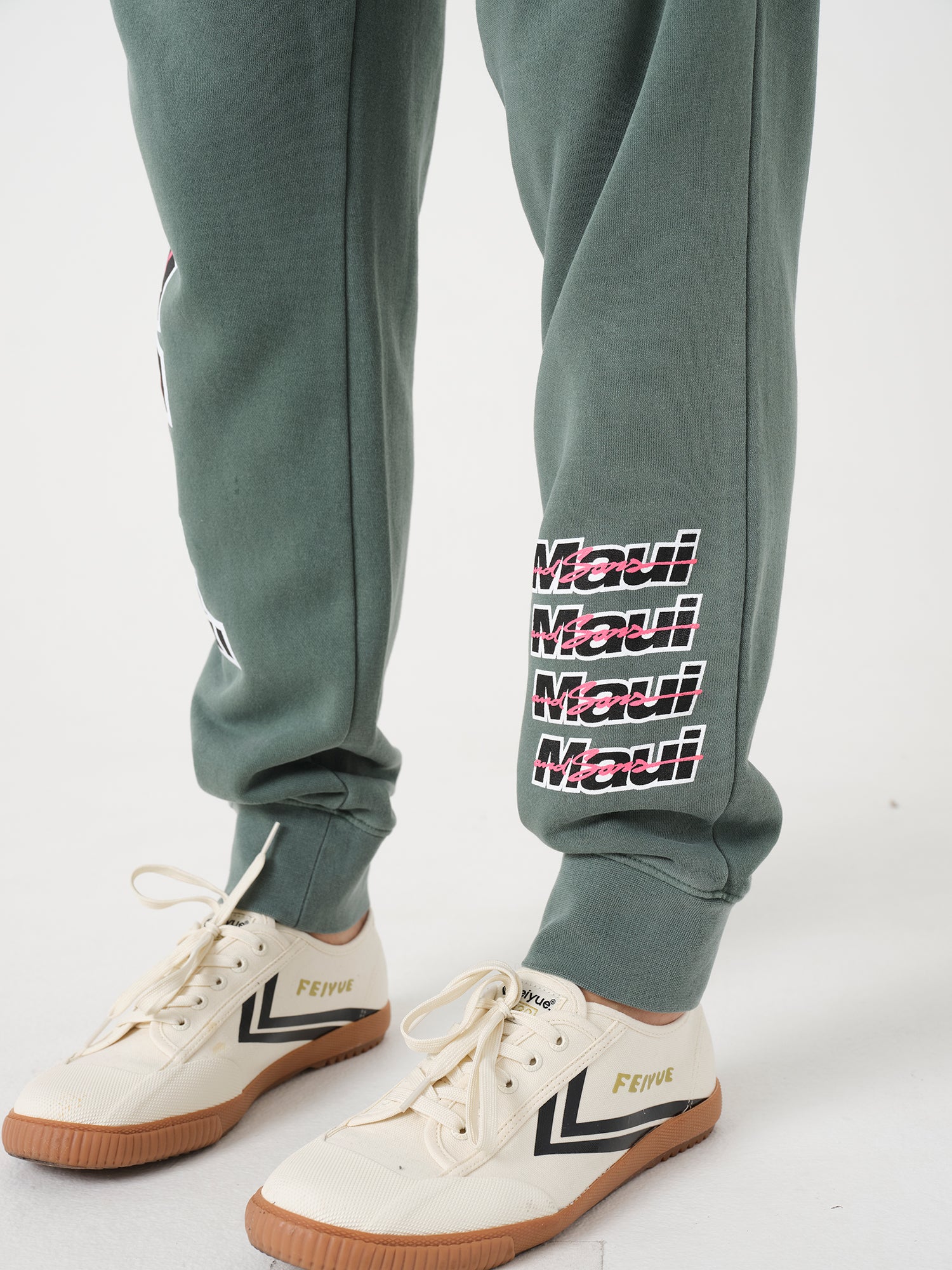 Maui and Sons Speed Pantalone Tuta Verde Alpino in Pile