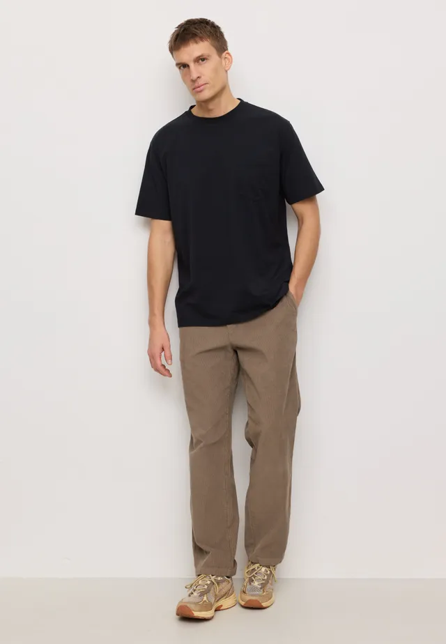 Recolution CAS Pantaloni Chino Cord Marrone Vintage Uomo
