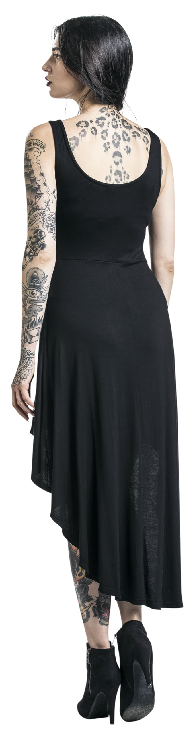 Gothicana by EMP Mullet abito nero asimmetrico donna
