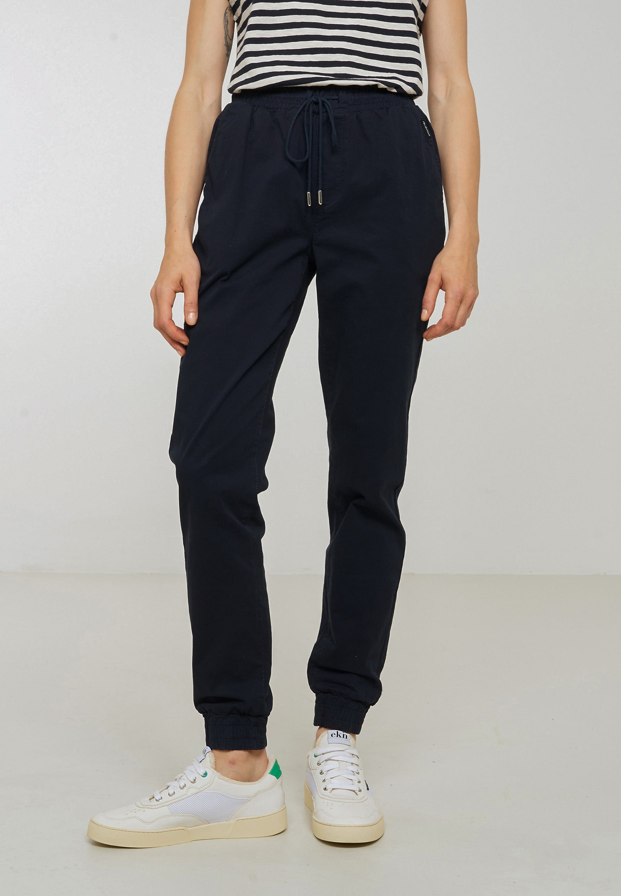 Recolution Calathea pantaloni chino dark navy cotone bio