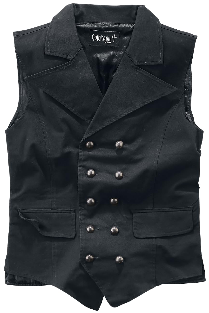 Gothicana by EMP gilet steampunk nero uomo