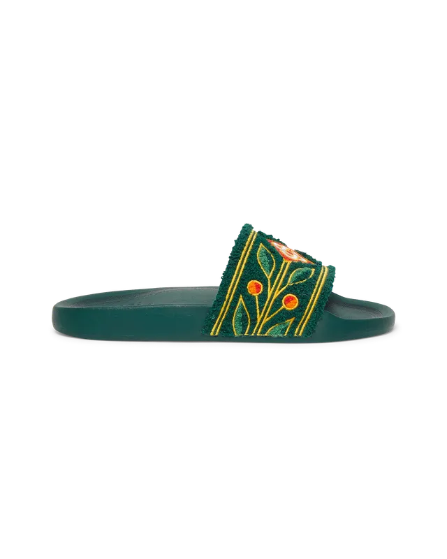 Casablanca Laurel Terry ciabatte verde spugna