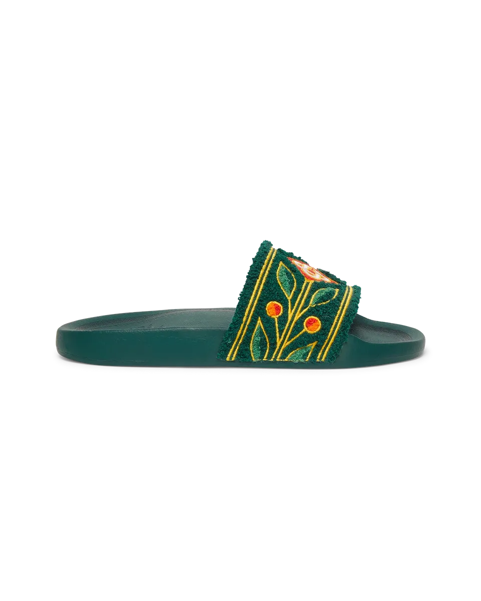 Casablanca Laurel Terry ciabatte verde spugna