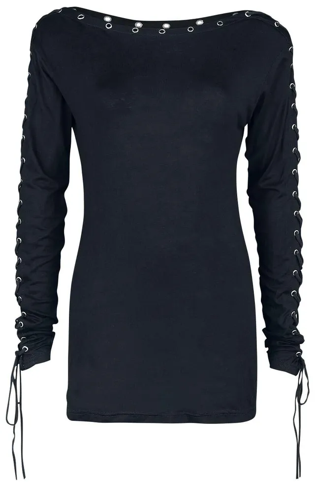 Gothicana by EMP Camicia Nera Maniche Rimovibili L Gotica