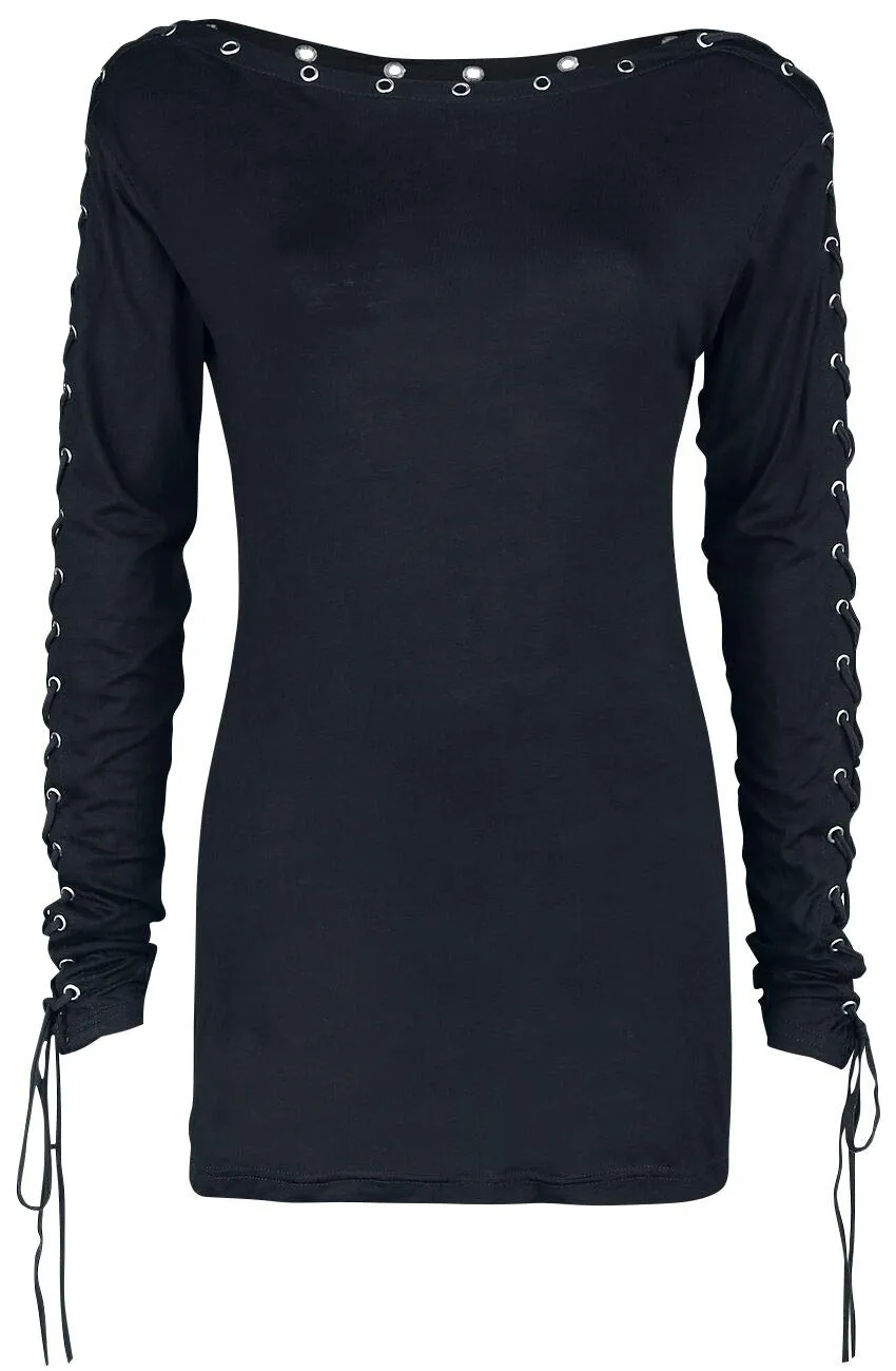 Gothicana by EMP Camicia Nera Maniche Rimovibili L Gotica