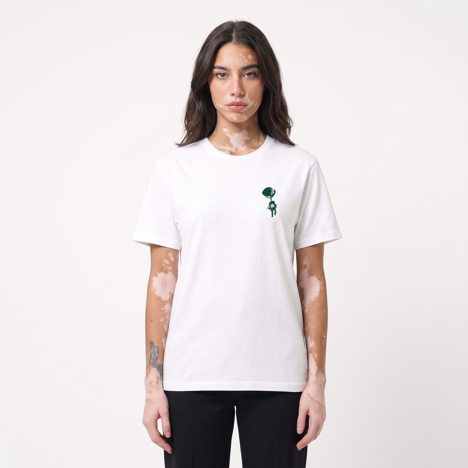 Seetees Rauschenberg Green t-shirt stampa verde