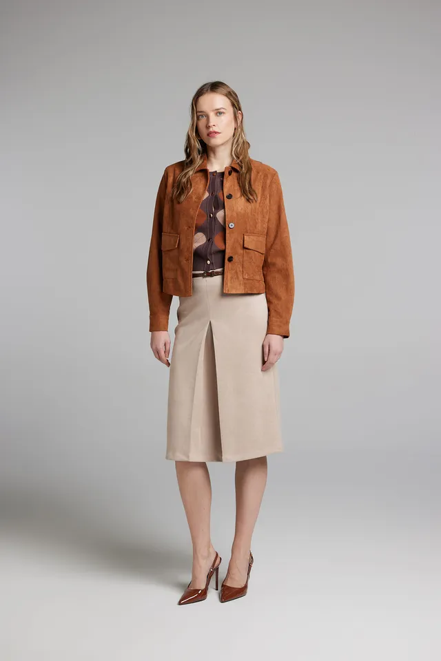 Sarah Chole 28070 Gonna Scuba Suede Elasticizzata