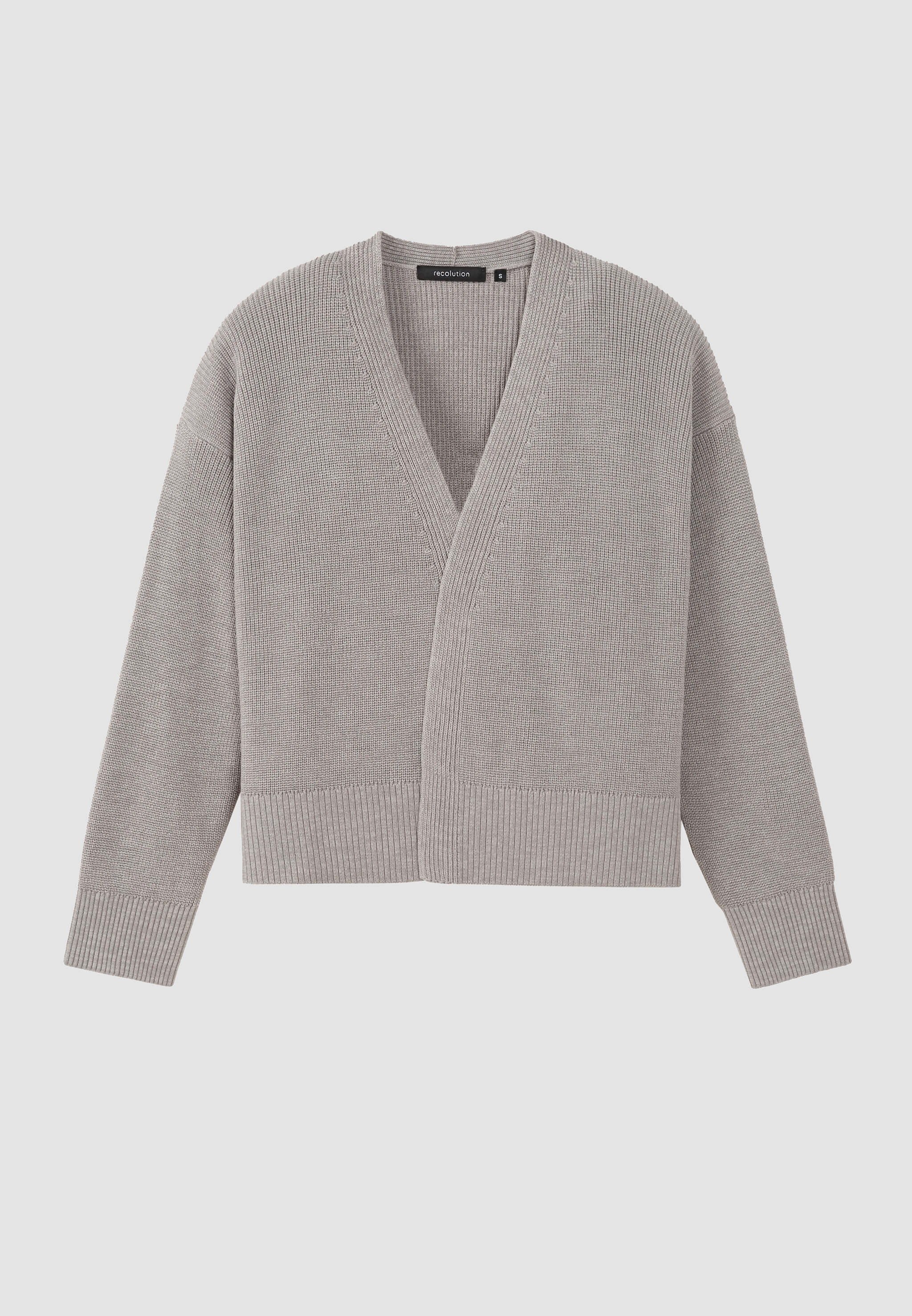 Recolution Moringa cardigan cotone bio greige comodo