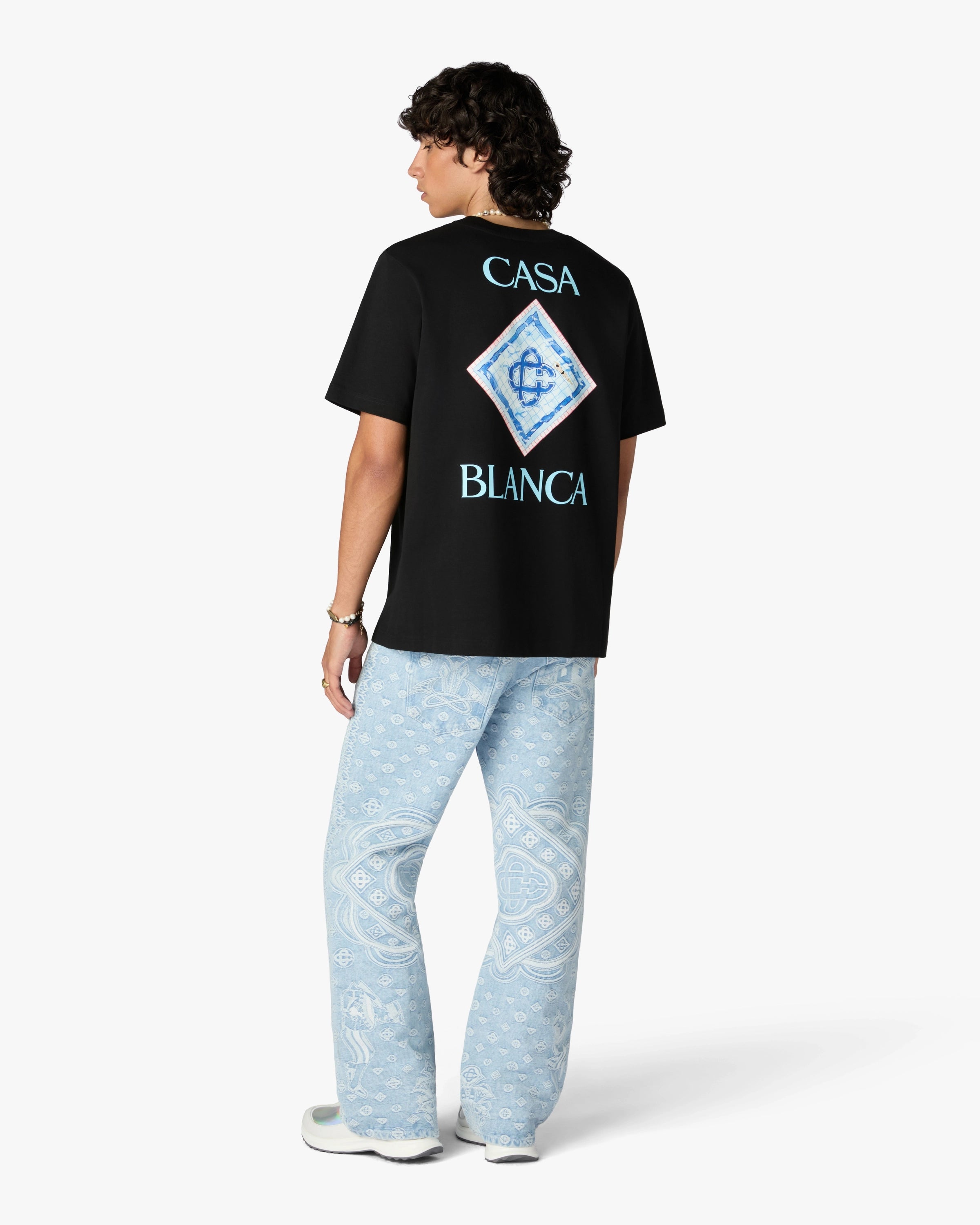 Casablanca Pool t-shirt cotone nera