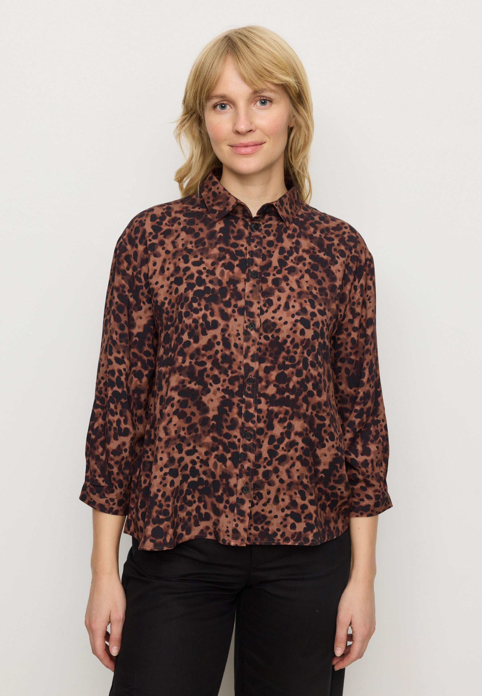 Recolution Cypress Leo camicia marrone viscosa leggera
