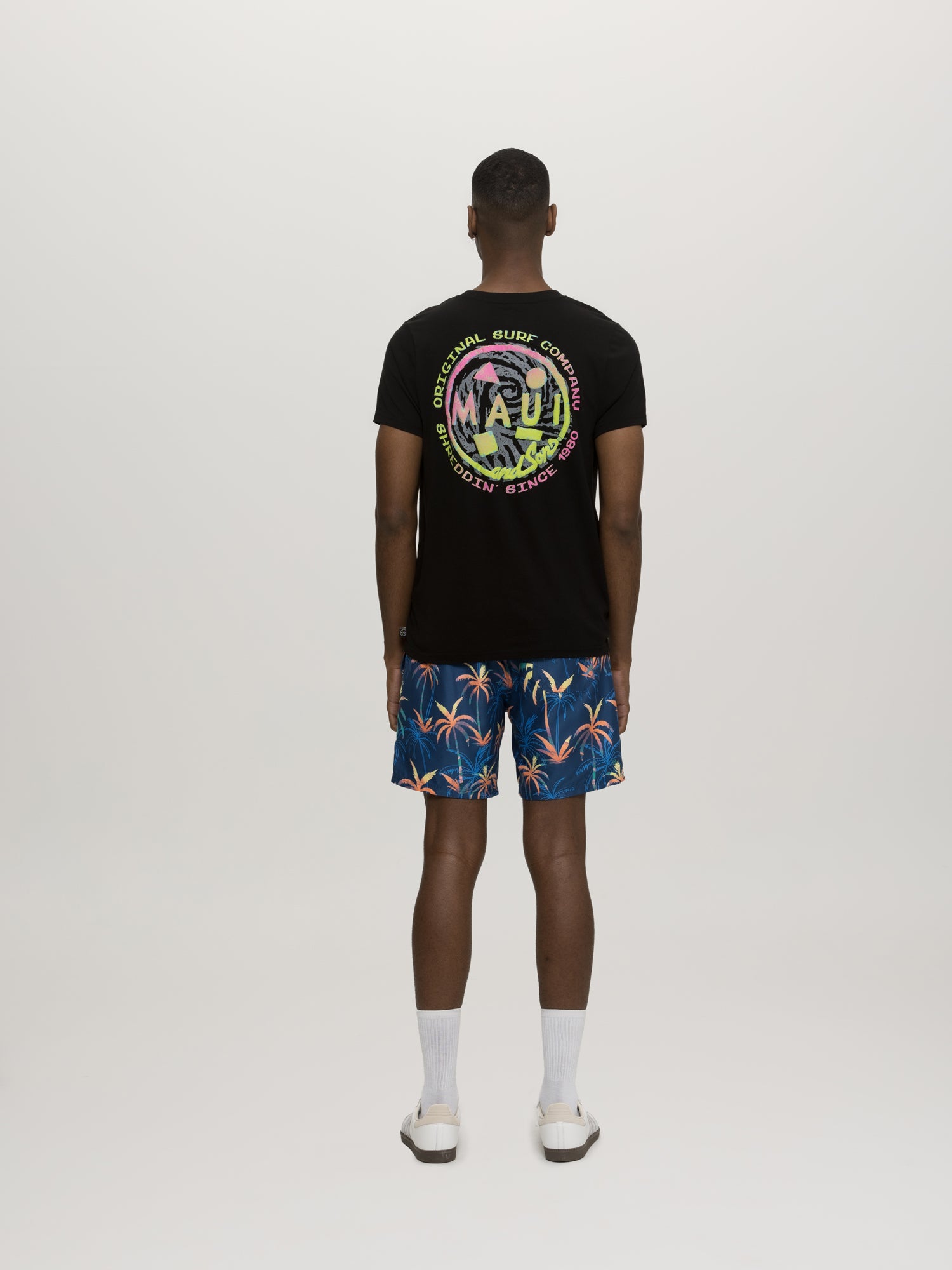 Maui and Sons Amped T-shirt maglietta nera in cotone