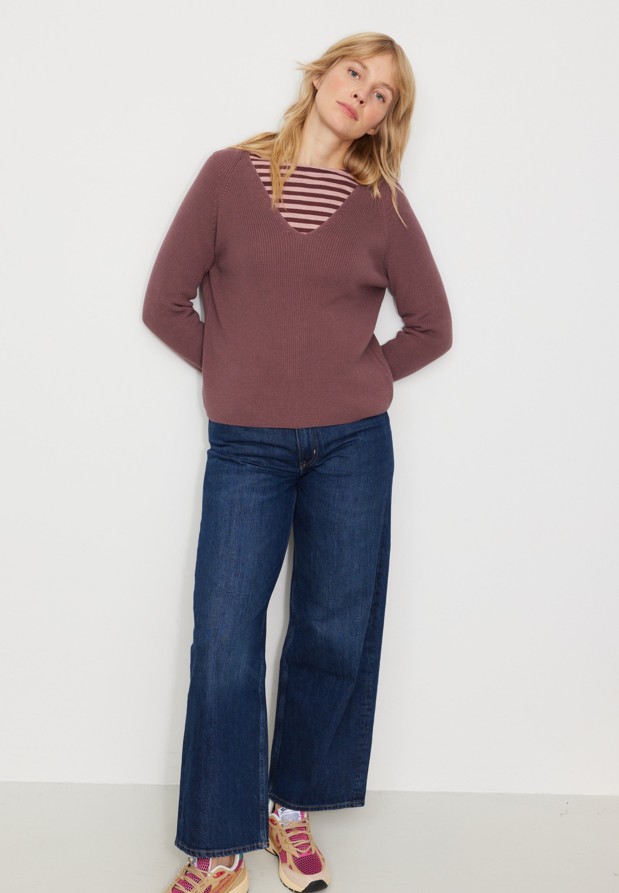 Recolution Arugula maglione donna wild berry cotone bio