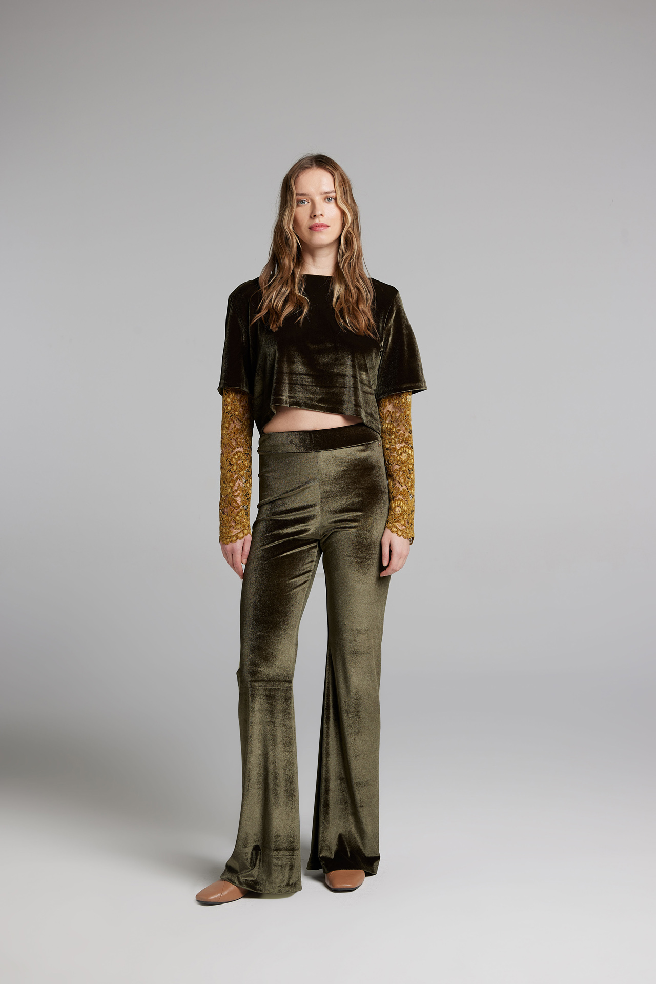 Sarah Chole 27831 pantalone velluto elasticizzato taglia unica