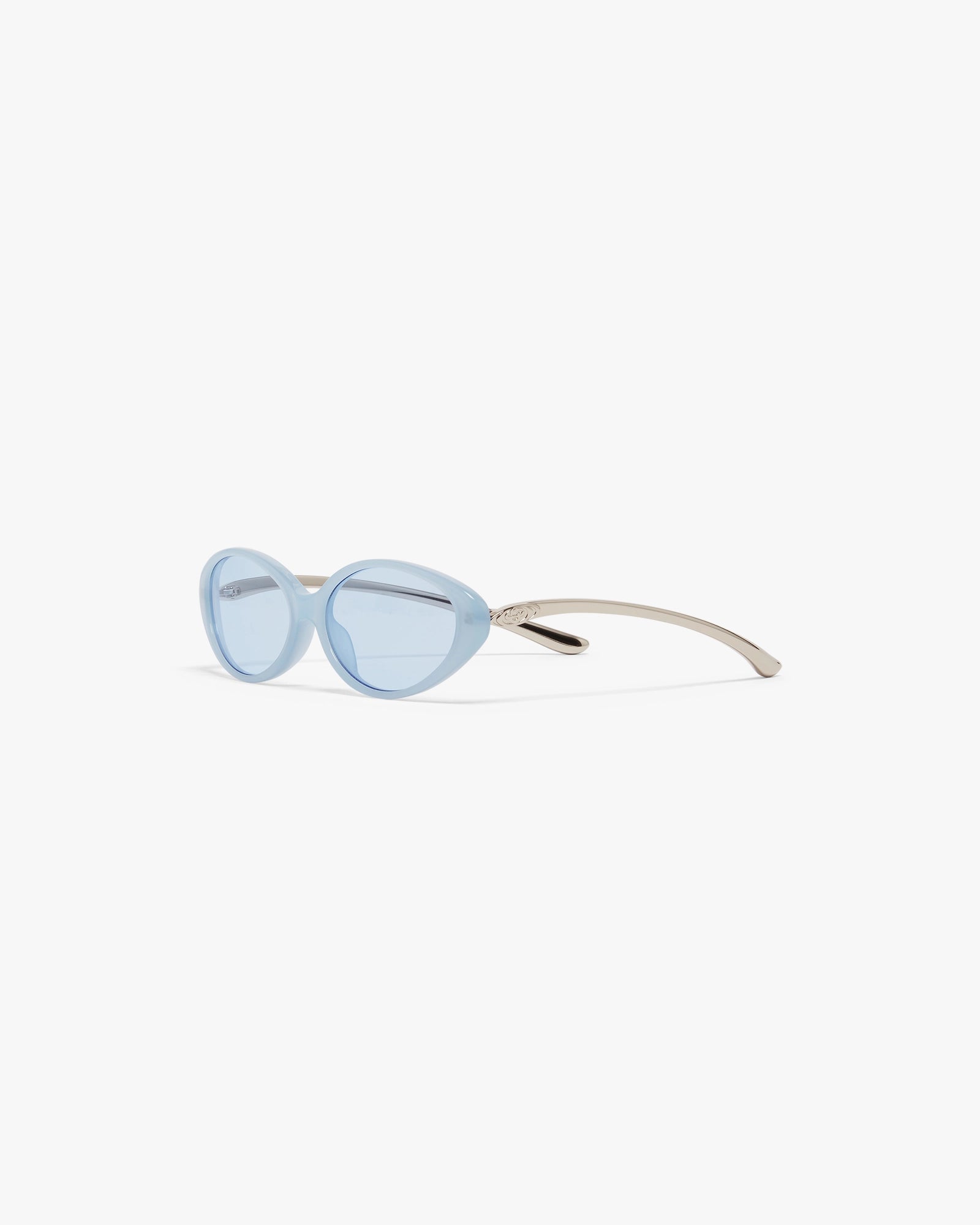 Casablanca Oval Curve Occhiali da Sole Blu Acetato