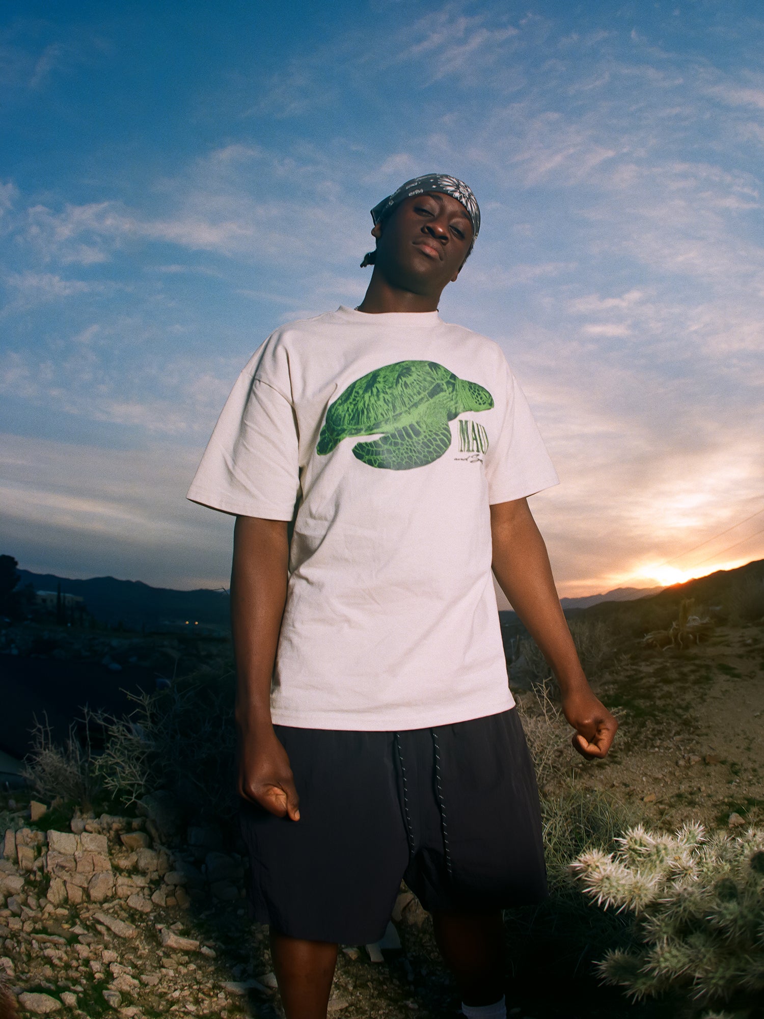 Maui and Sons Sea Turtle Boxy Fit T-Shirt verde