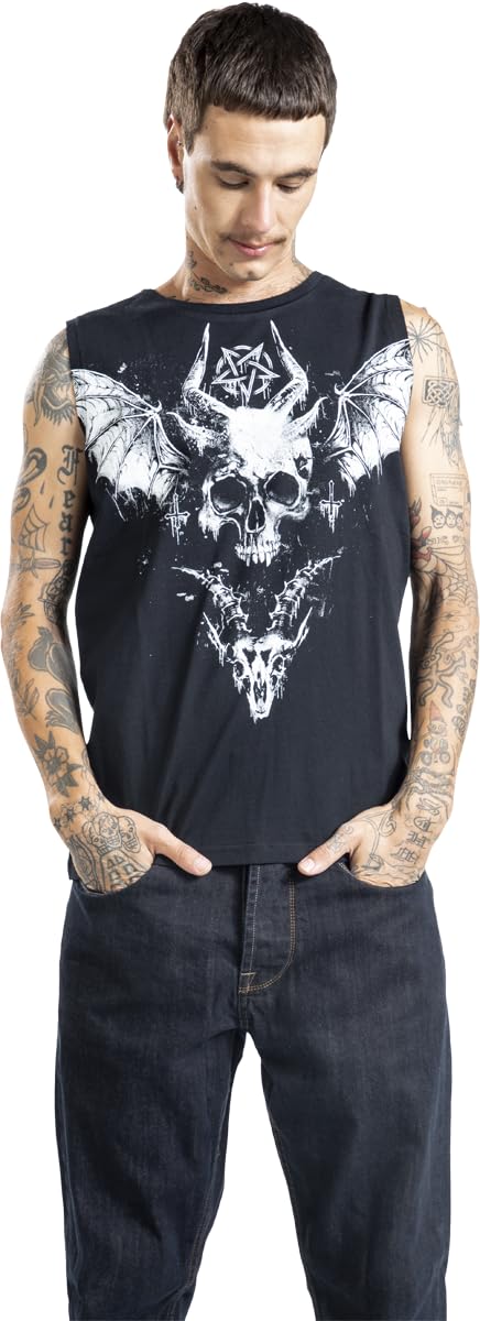 Gothicana by EMP canottiera uomo nera teschio