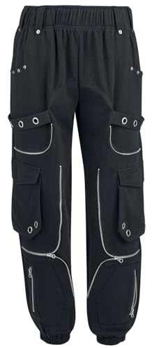 Gothicana by EMP pantaloni donna neri zip taglia L