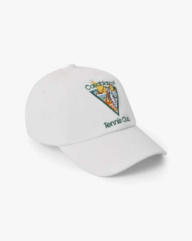 Casablanca Pyramid Abduction cappellino bianco cotone