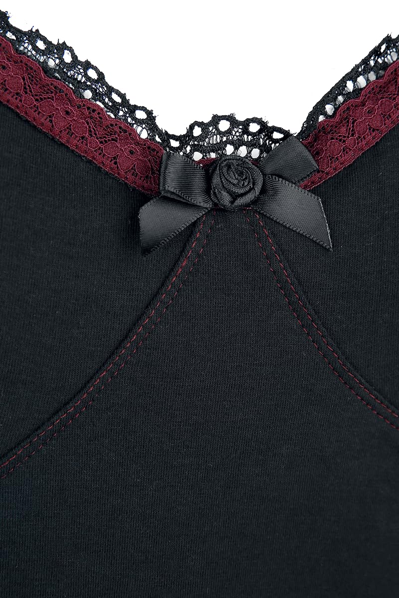 Gothicana by EMP top nero in pizzo donna taglia M