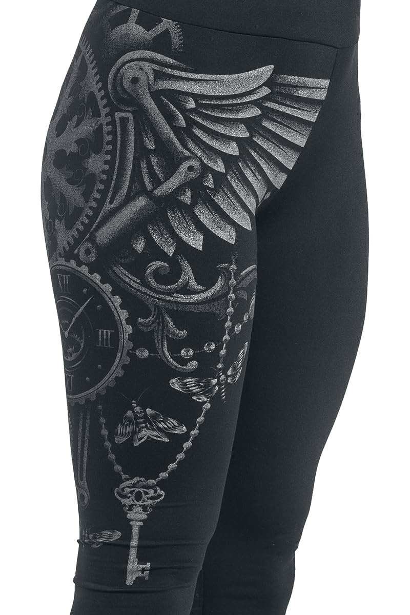 Gothicana by EMP leggings donna neri stampa rock XXL