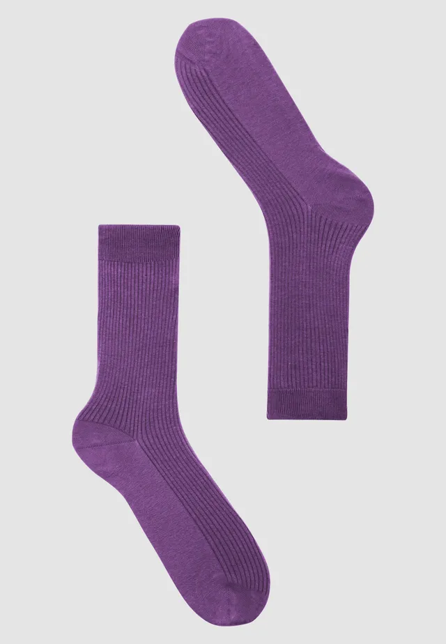 Recolution HERB calzini lilla cotone bio costa fine